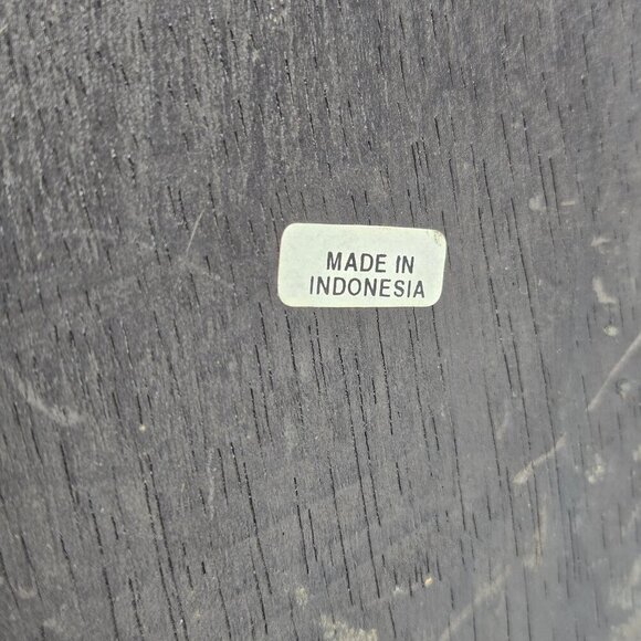 Wood and Rattan Vessel with Removable Lid Brown & Black Handmade in Indonesia - Picture 10 of 11